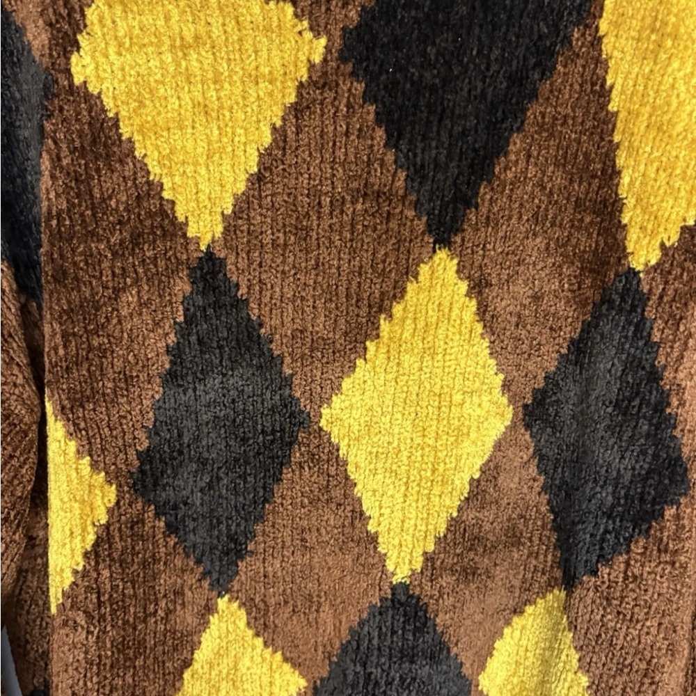 Rafaella Womans Argyle Pullover Turtleneck Sweater Top Size Large - Picture 2 of 4